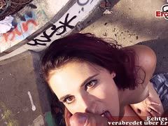 Natürliche deutsche Frau spontan zum outdoor Sex aufgerissen