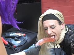 Anal horny tranny visits her dominatrix